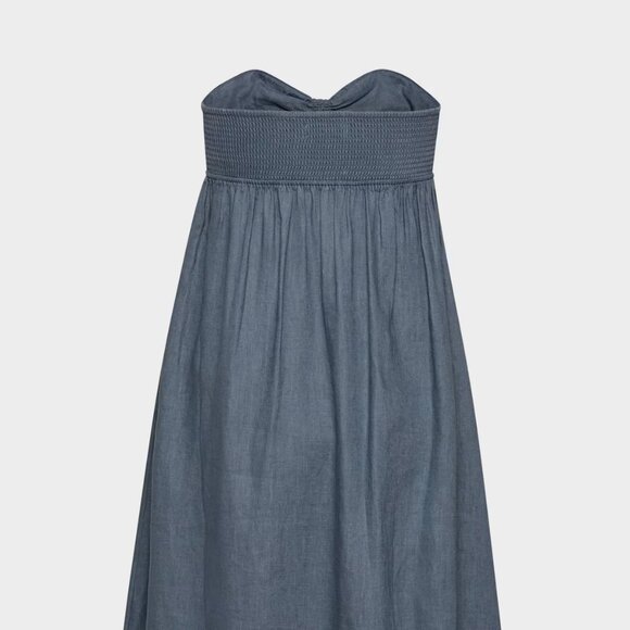 NWT Aritzia Little Moon Delos Linen Dress Vintage Navy - Picture 7 of 7